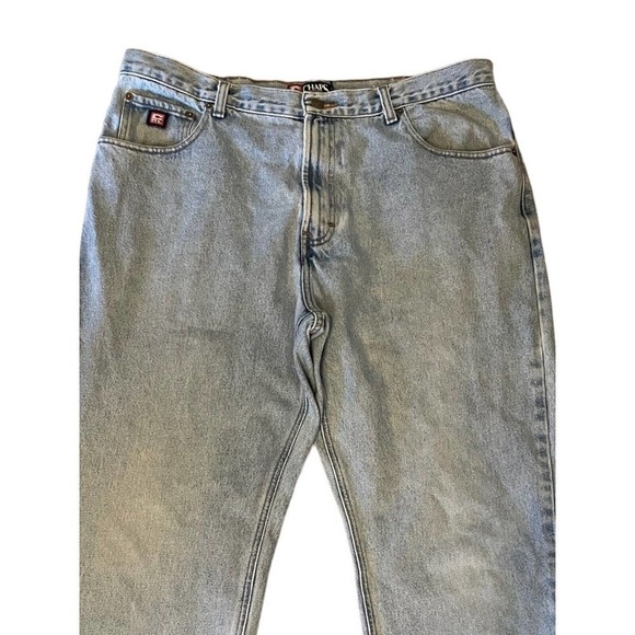Vintage 90s Ralph Lauren Chaps Jeans Mens 38 x 30 Stone Wash Blue Denim - Picture 6 of 9